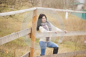 Outdoor portrait of young pretty beautiful woman