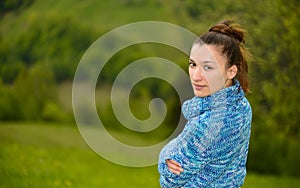 Outdoor portrait of a young woman