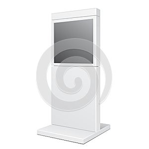 Outdoor POS POI City Light Box Advertising Stand Banner Shield Display, Advertising. Illustration Isolated.