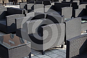 Outdoor rattan chairs