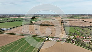 Outdoor Reared Free Range Pig Farm Aerial View