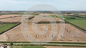 Outdoor Reared Free Range Pig Farm Aerial View