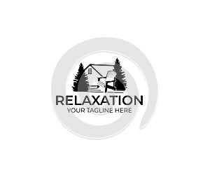 Outdoor Recreation Logo Template. Relaxation Vector Design