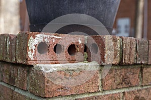 Outdoor red concrete cement bricks