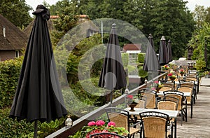 Outdoor Restaurant in Giethoorn of Netherlands