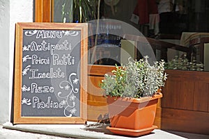 Outdoor Restaurant Menu Board photo