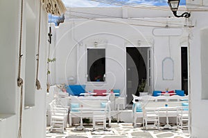 Outdoor Restaurant at Paros, Greece