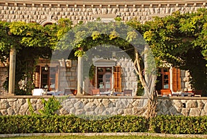 Outdoor restaurant terrace(Italy)