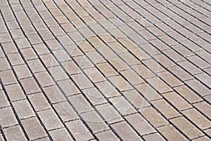 Outdoor road gray stone mosaic