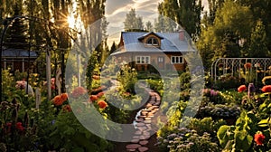 outdoor russian dacha gardens