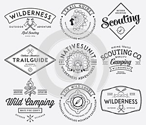 Outdoor scouting black on white