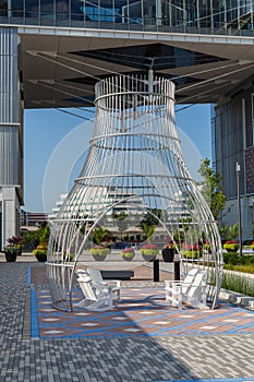 Outdoor Seating Reston Town Center Courtyard