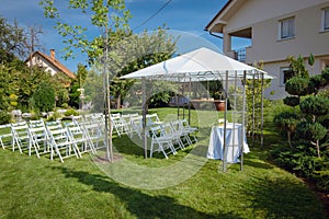 Outdoor setup for wedding