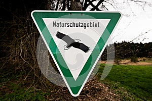 outdoor sign, Inscription in German \