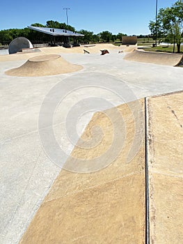 Outdoor Skate Park at city Frisco Texas  view