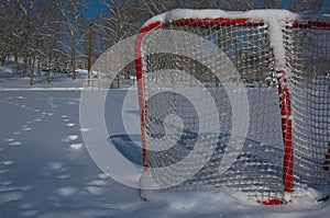 Outdoor skating rink