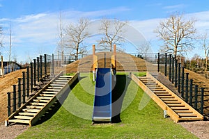 Outdoor Slide at School Yard