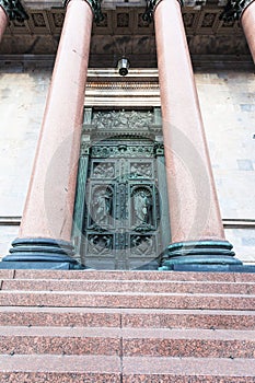 outdoor southern Gate of Saint Isaac's Cathedral