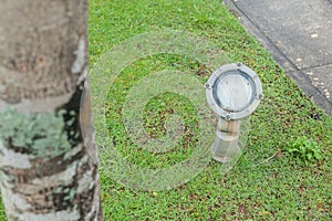 Outdoor Spotlighting on ground photo