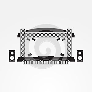 Outdoor stage vector icon