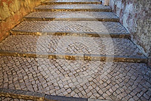 Street stone staircase