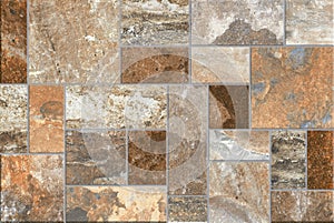 Outdoor stone block floor and wall background