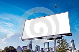 Outdoor street advertising banner billboard mockup