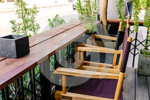 Outdoor street cafe terrace