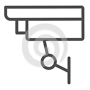 Outdoor Surveillance camera, protection, security, cctv line icon, CCTV concept, safe vector sign on white background