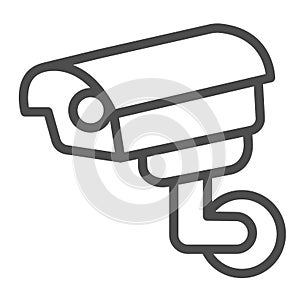 Outdoor Surveillance camera, protection, security, cctv line icon, CCTV concept, safe vector sign on white background