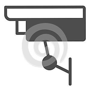 Outdoor Surveillance camera, protection, security, cctv solid icon, CCTV concept, safe vector sign on white background