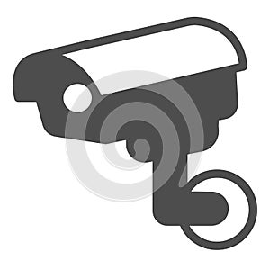 Outdoor Surveillance camera, protection, security, cctv solid icon, CCTV concept, safe vector sign on white background