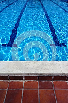 Outdoor Swimming Pool Lanes and Tiles