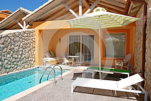 Outdoor swimming pool at luxury villa