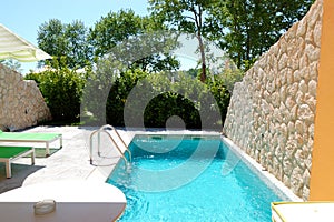 Outdoor swimming pool at luxury villa