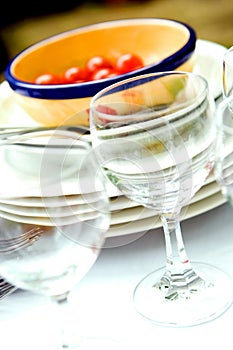 Outdoor table setting