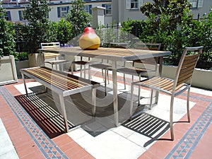 Outdoor table setting