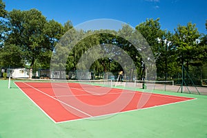 Outdoor tennis court