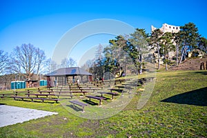 Outdoor theatre at mediaeval ruins of Valecov Castle