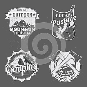 Outdoor travel logos