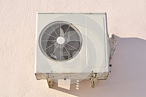 Outdoor Unit of Air Conditioner on the Wall