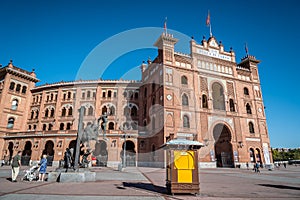 Outdoor view of Bullring of Las Ventas in Madrid