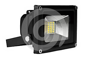 Outdoor Waterproof LED Floodlight Isolated On White