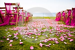 Outdoor Wedding aisle