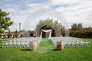 Outdoor Wedding Ceremony at a Winery