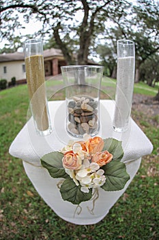 Outdoor wedding table altar