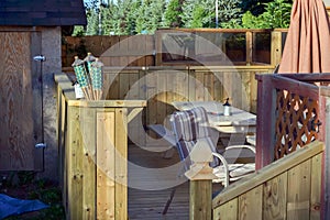 Outdoor Wooden Backyard Deck