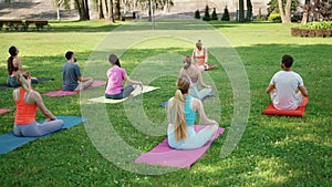 Outdoor Yoga Class in Park