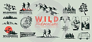 Outdoors Adventure and Exploration Vector Collection