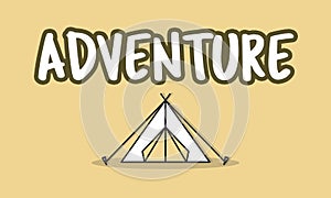 Outdoors Camping Tent Graphic Concept